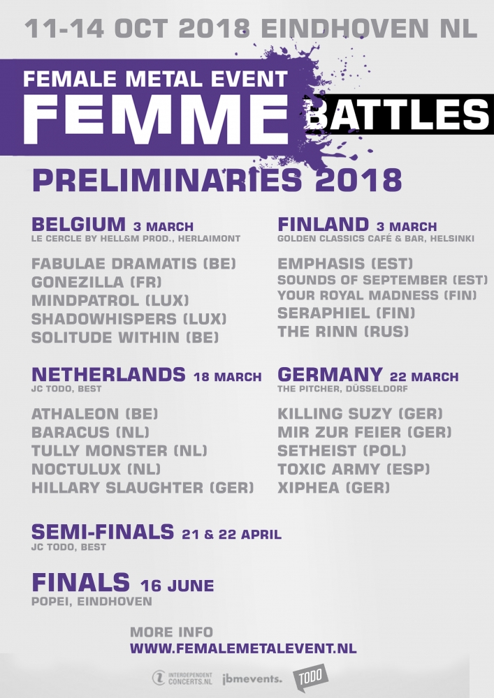 Femme 2018 battles line up is complete